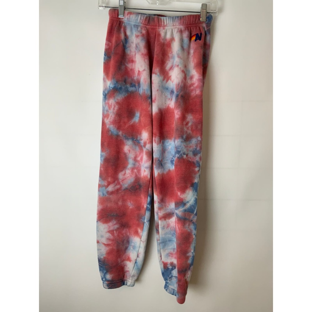 Aviator Nation Tie Dye Sweatpants XS Orange Blue